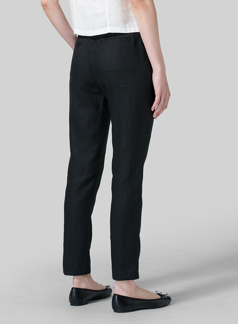 Linen Slim Ankle Pants