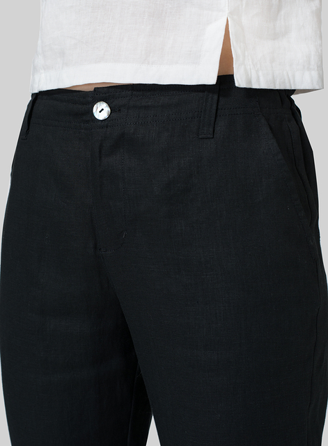 Linen Slim Ankle Pants