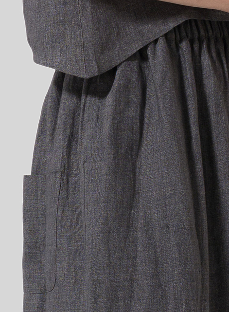 Linen Low Rise Wide Leg Long Pants