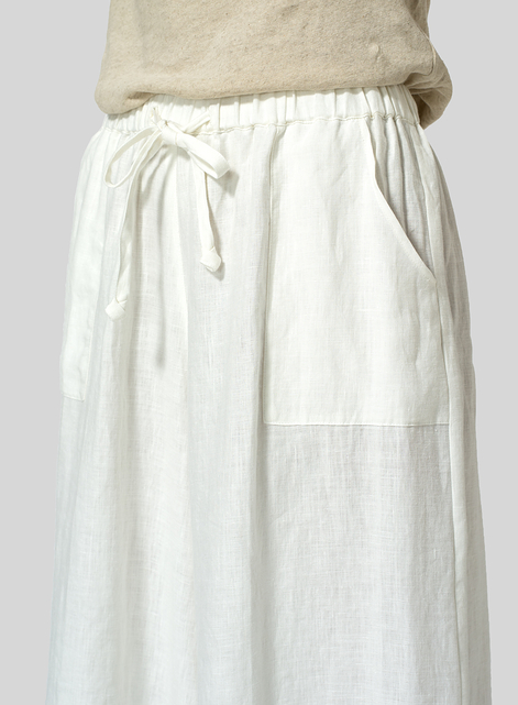 Linen Full Elastic Wide Leg Culottes