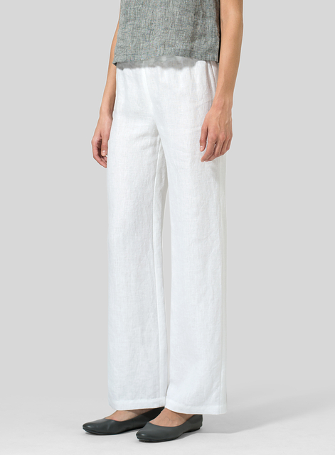 Linen Long Straight Leg Pants