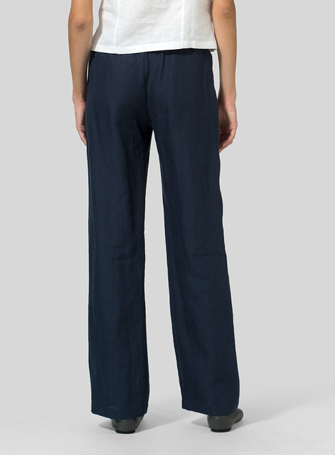 Linen Long Straight Leg Pants