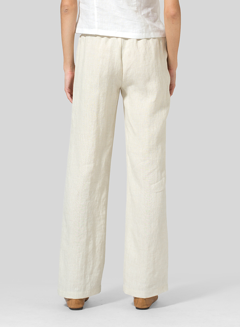 Linen Long Straight Leg Pants