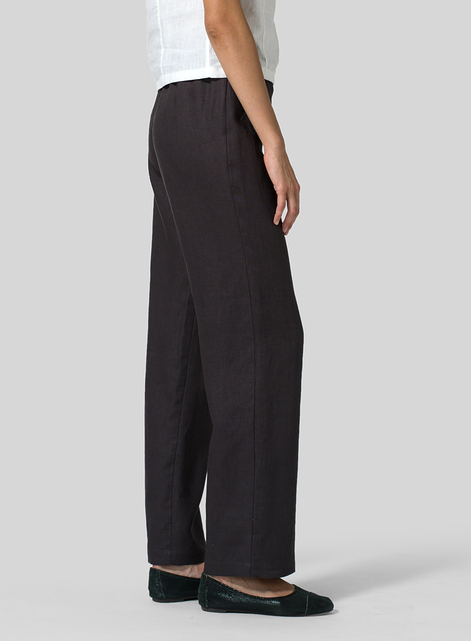 Linen Long Straight Leg Pants