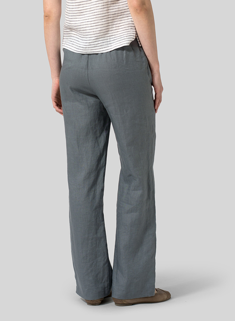 Linen Long Straight Leg Pants