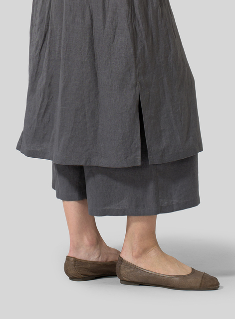 Linen Two-layer Long Culottes