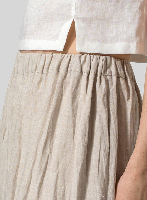 Linen Two-layer Long Culottes