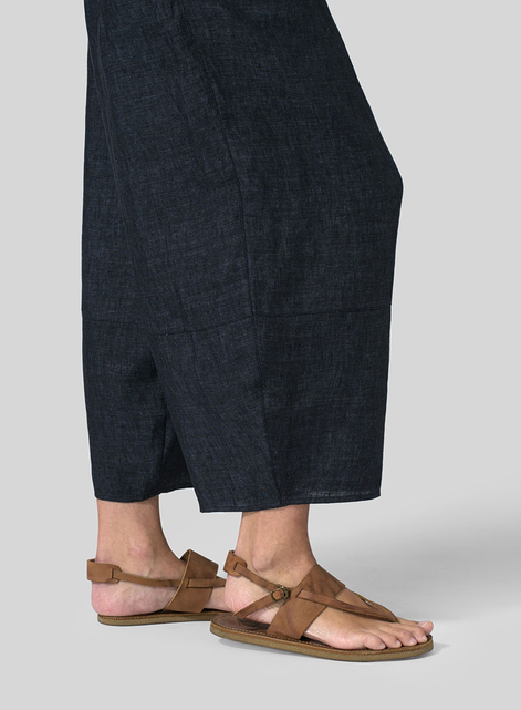 Linen Lantern Ankle Pants