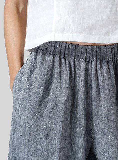 Linen Lantern Ankle Pants