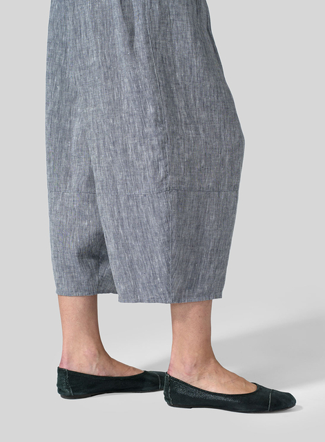 Linen Lantern Ankle Pants