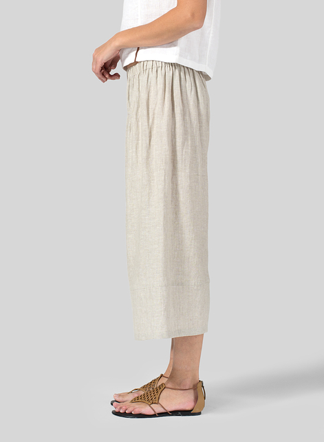 Linen Full Elastic Loose Pants