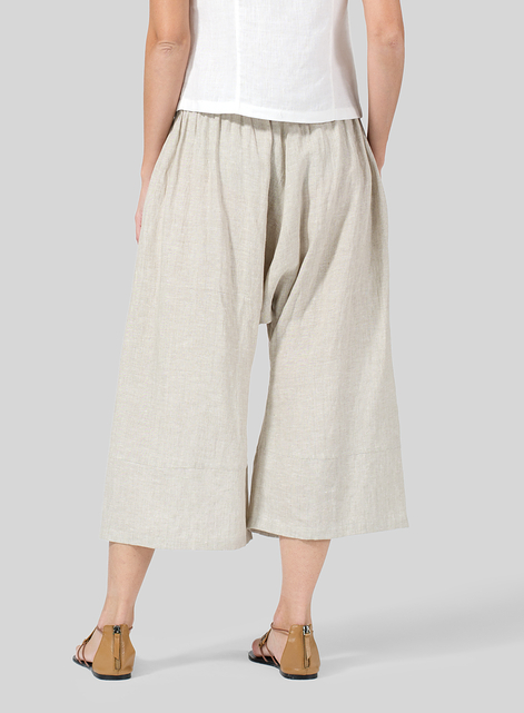 Linen Full Elastic Loose Pants