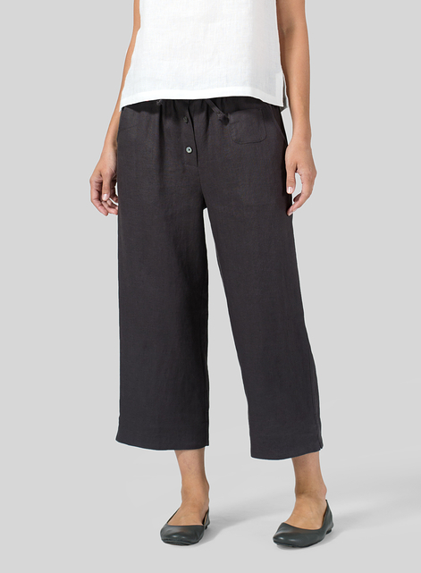 Linen Cropped Pants