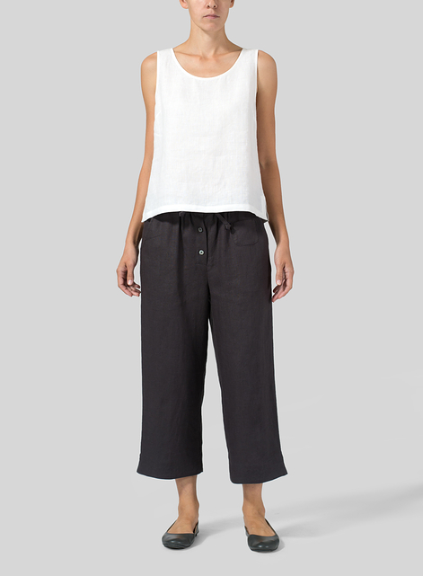 Linen Cropped Pants