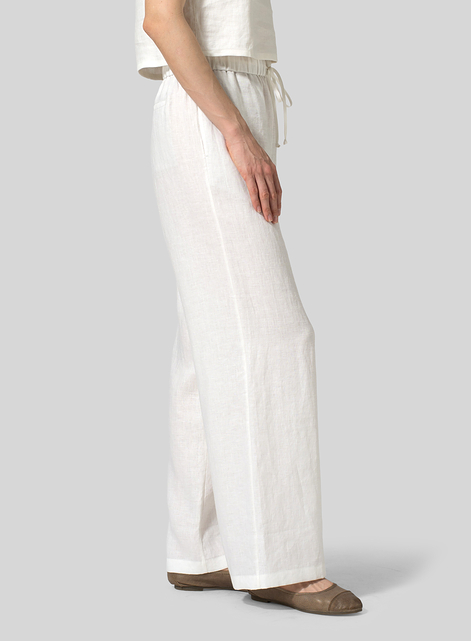 Linen Drawstring Extra Long Pants