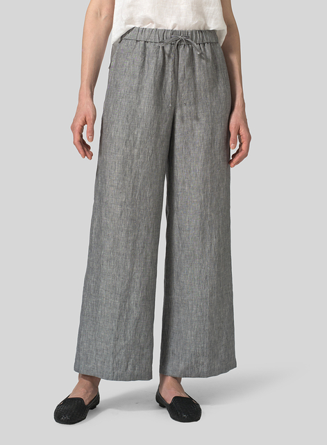 Linen Drawstring Long Pants