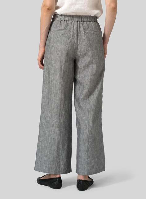 Linen Drawstring Long Pants