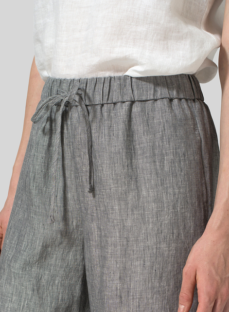 Linen Drawstring Long Pants