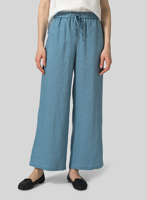 Linen Drawstring Long Pants