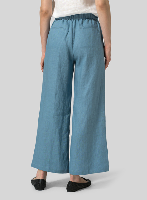 Linen Drawstring Long Pants