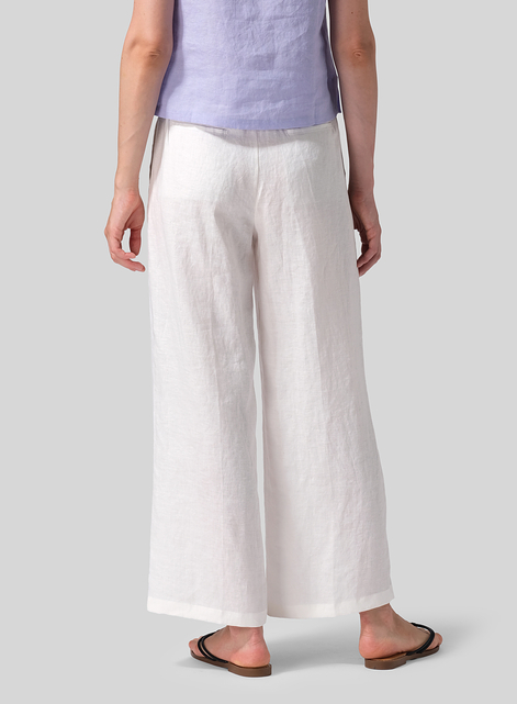 Linen Drawstring Long Pants