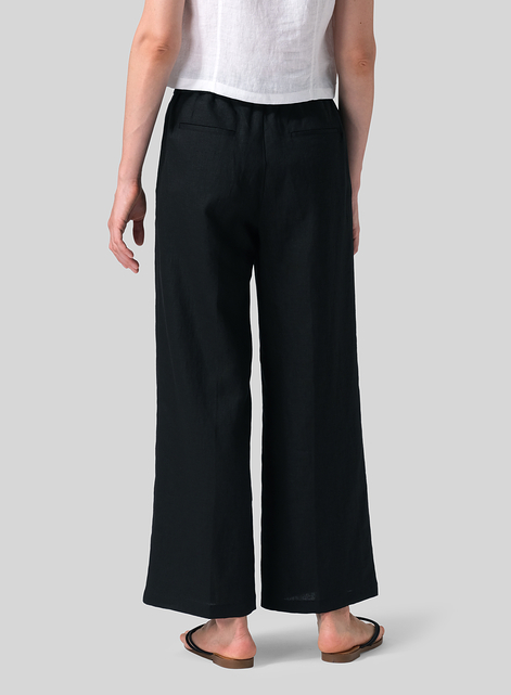 Linen Drawstring Long Pants