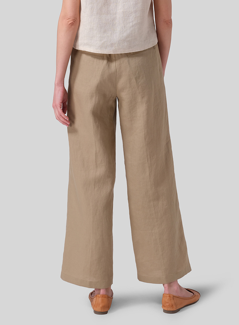 Linen Drawstring Long Pants