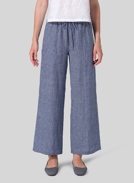 Linen Drawstring Long Pants