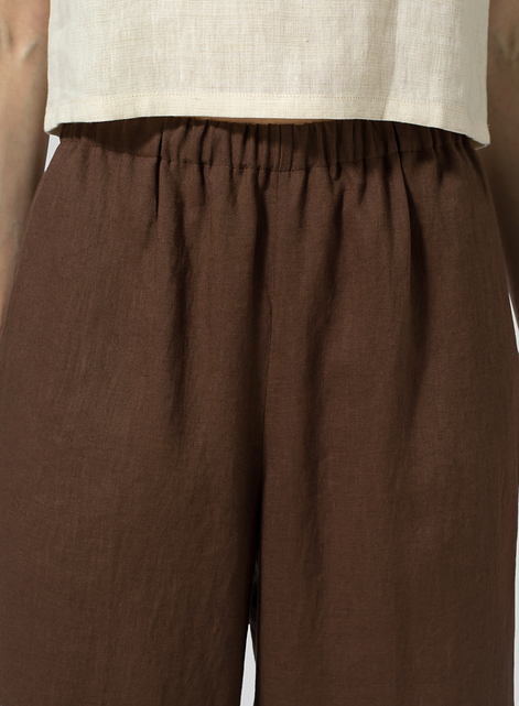 Linen Straight Ankle Pants