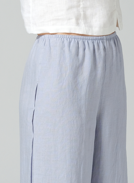 Linen Double Layer Ankle Length Pants