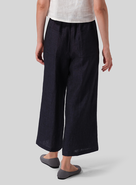 Linen Easy Fit Straight Leg Pants