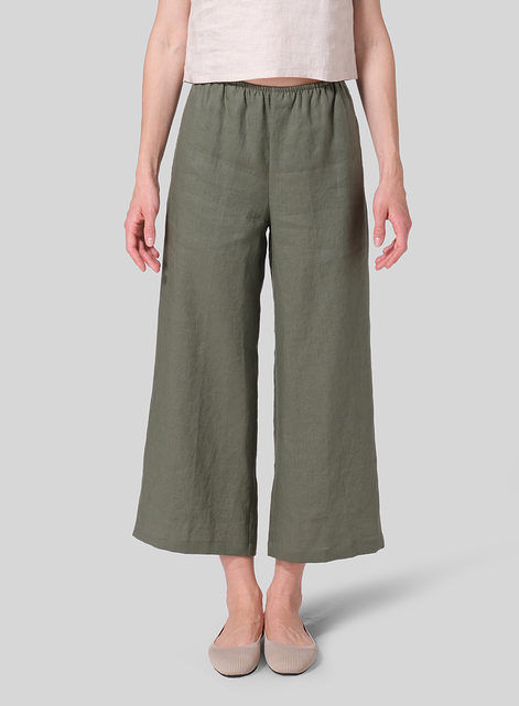 Linen Easy Fit Straight Leg Pants