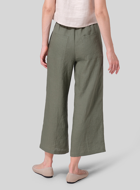 Linen Easy Fit Straight Leg Pants