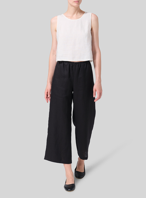 Linen Easy Fit Straight Leg Pants