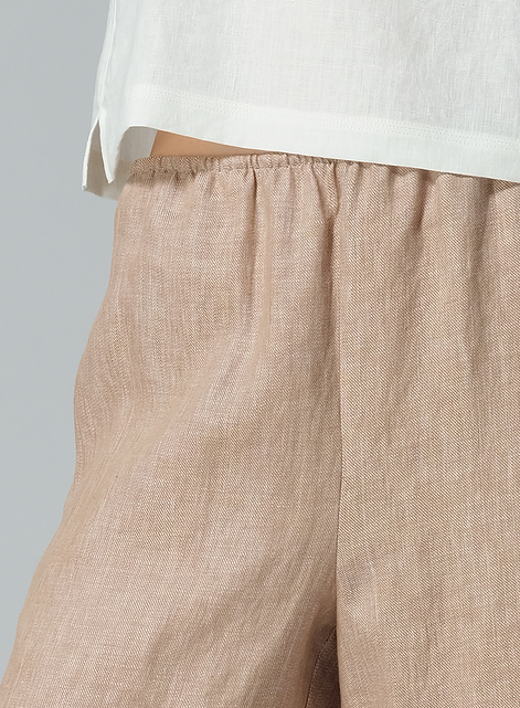 Linen Easy Fit Straight Leg Pants