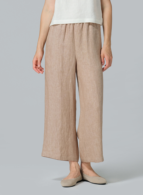 Linen Easy Fit Straight Leg Pants