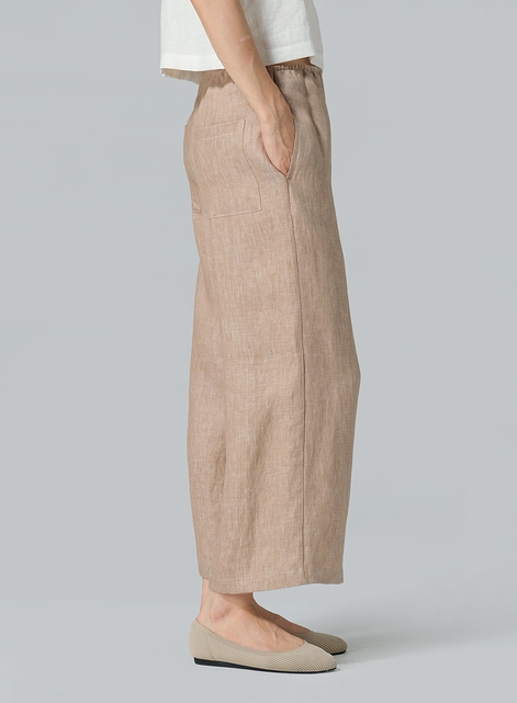 Linen Easy Fit Straight Leg Pants