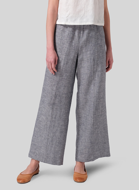 Linen Easy Fit Straight Leg Long Pants