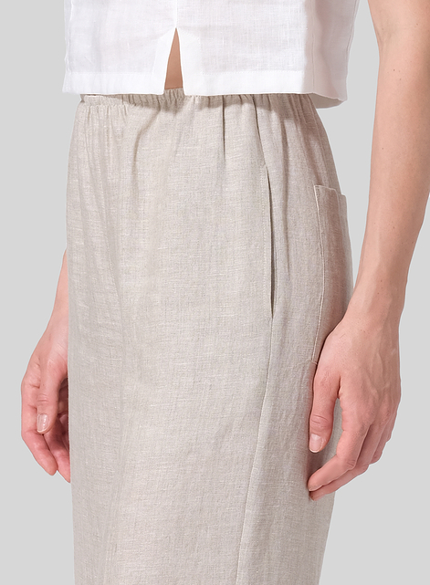 Linen Easy Fit Straight Leg Long Pants