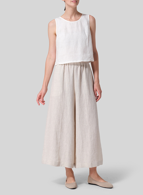 Linen Wide Leg Fit Pants