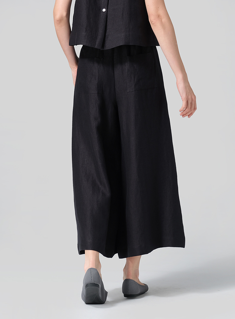 Linen Wide Leg Fit Pants