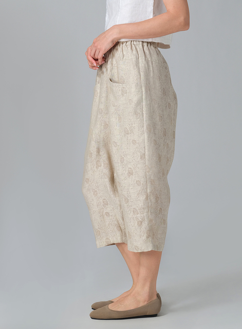 Linen Full Elastic Loose Causal Pants