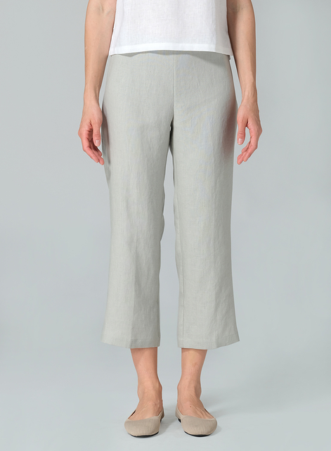 Linen Slim Calf Length Pants