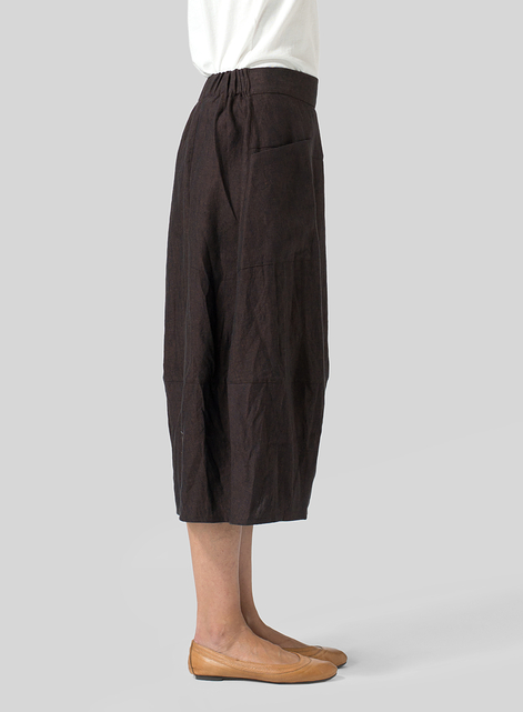 Linen Loose Lantern Skirt