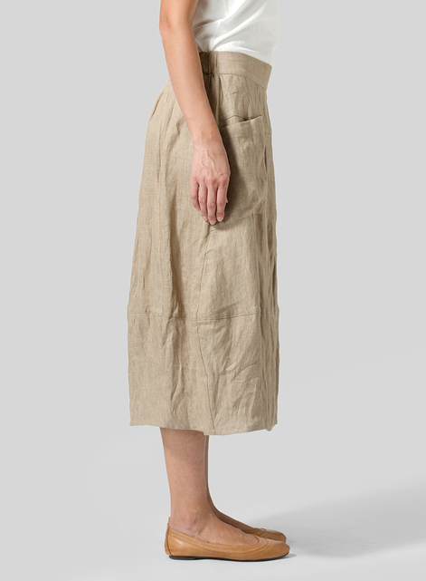 Linen Loose Lantern Skirt