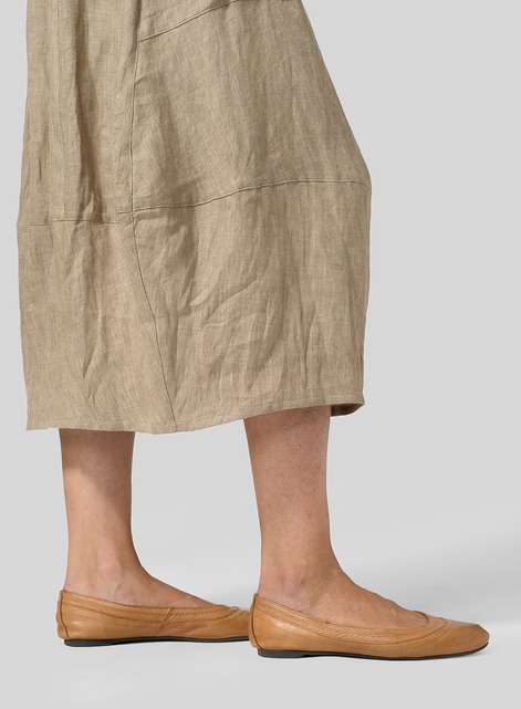 Linen Loose Lantern Skirt