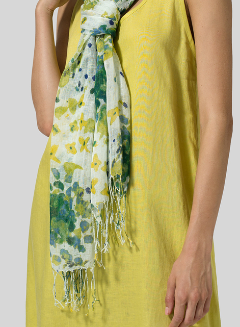 Watercolour Floral Print Scarf