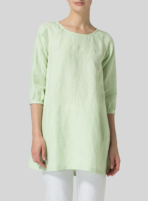 Linen Elbow Sleeve Tunic