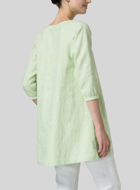 Linen Elbow Sleeve Tunic