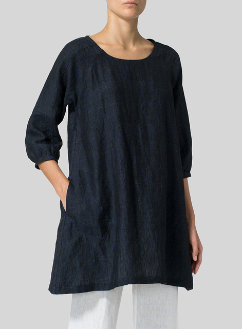 Linen Elbow Sleeve Tunic